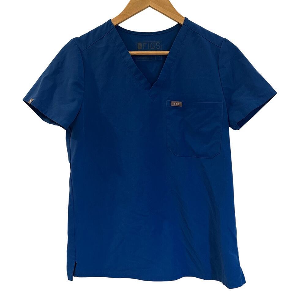 Blue FIGS One Pocket Scrub Top Sz XS FIGS Scrubs